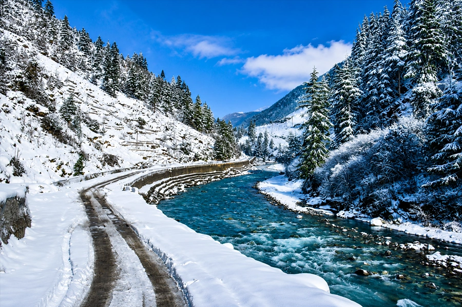 Kalam Road Swat - cement supply by Ammad Trading