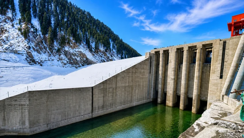 Suki Kinari hydropower dam concrete structure built with cement supplied by Ammad Trading